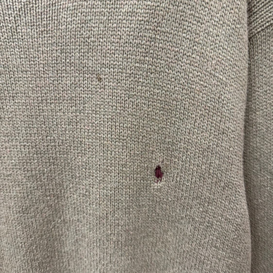 폴로 랄프로렌 니트 스웨터 버건디 포니 로고 포인트 라이트 카키 상품이미지5