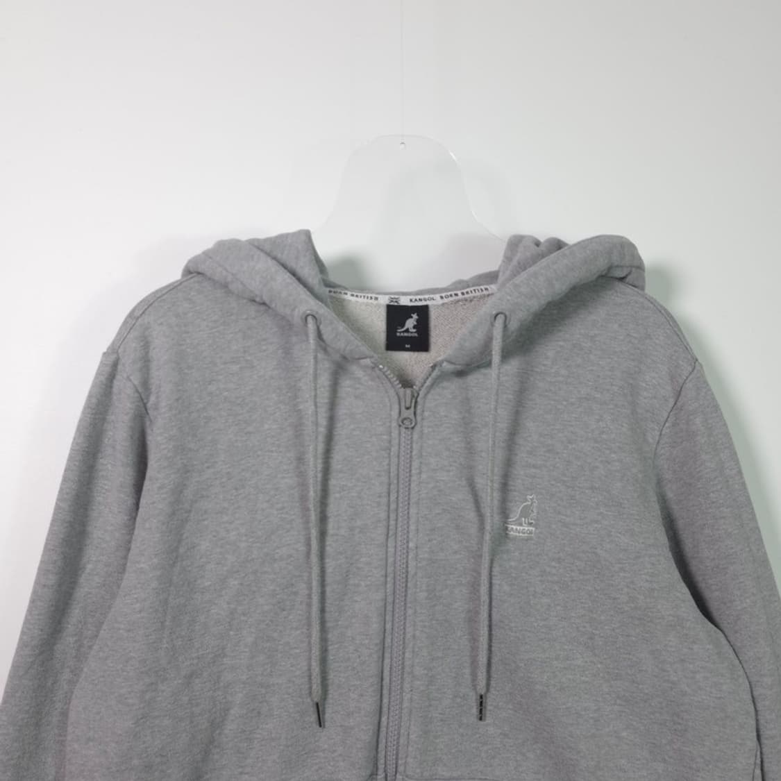 캉골 베이직 심볼 로고 그레이 후드집업 M 상품이미지3