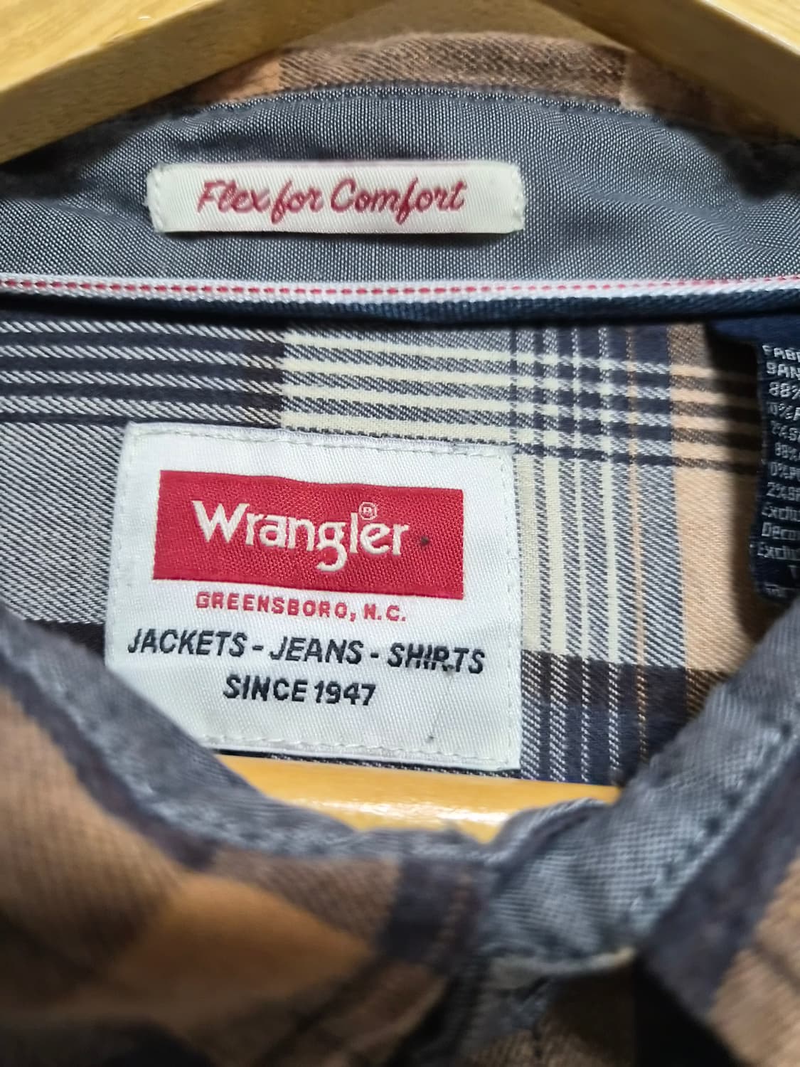 랭글러Wrangler 체크 셔츠 2XL사이즈 - S351 상품이미지4