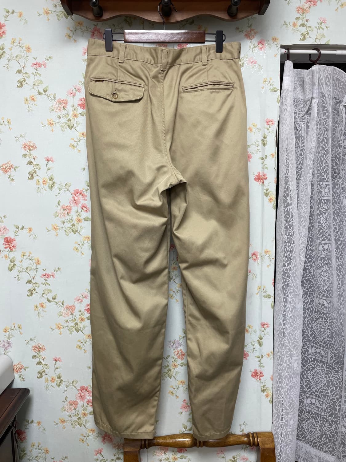 카키 베이지 와이드 치노 팬츠 상품이미지2