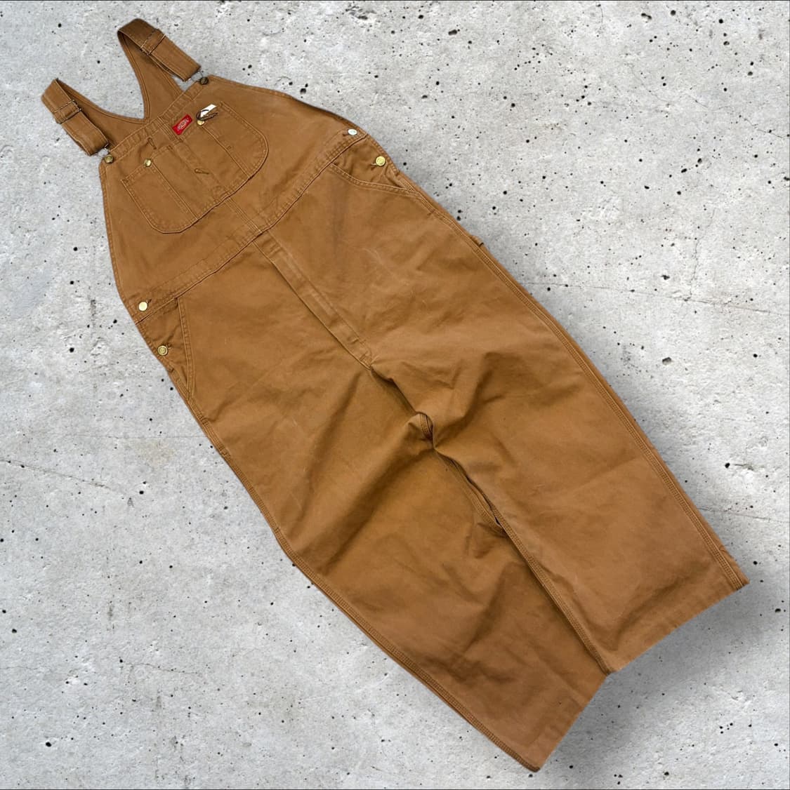 [38x34] 디키즈 브라운 오버롤 멜빵바지 C332 상품이미지1
