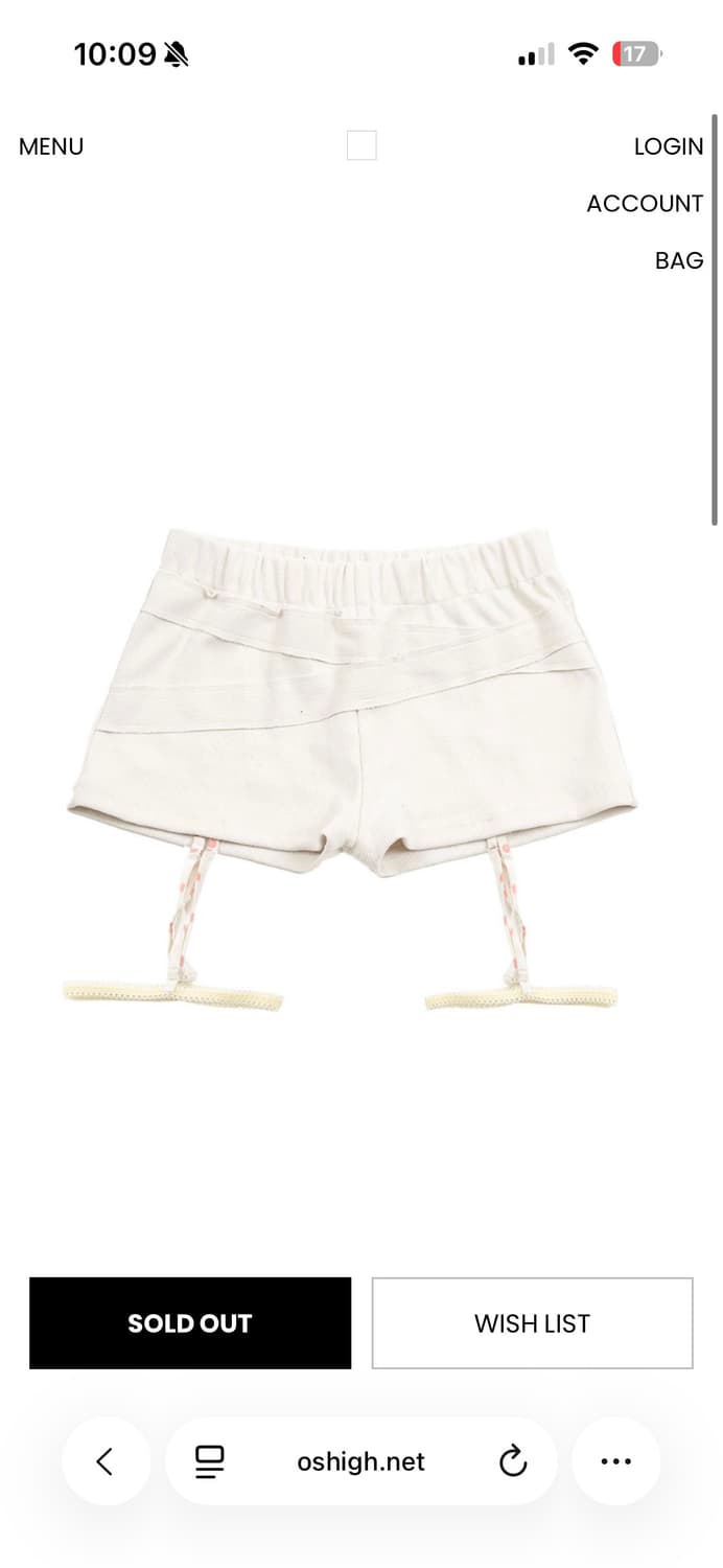 오스하이 Bandage Garter Shorts BabyYellow 상품이미지1
