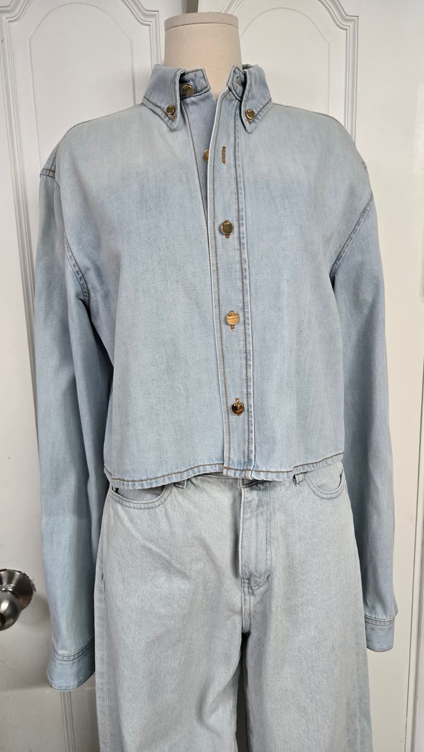 R2W 크롭 데님셔츠 상품이미지2