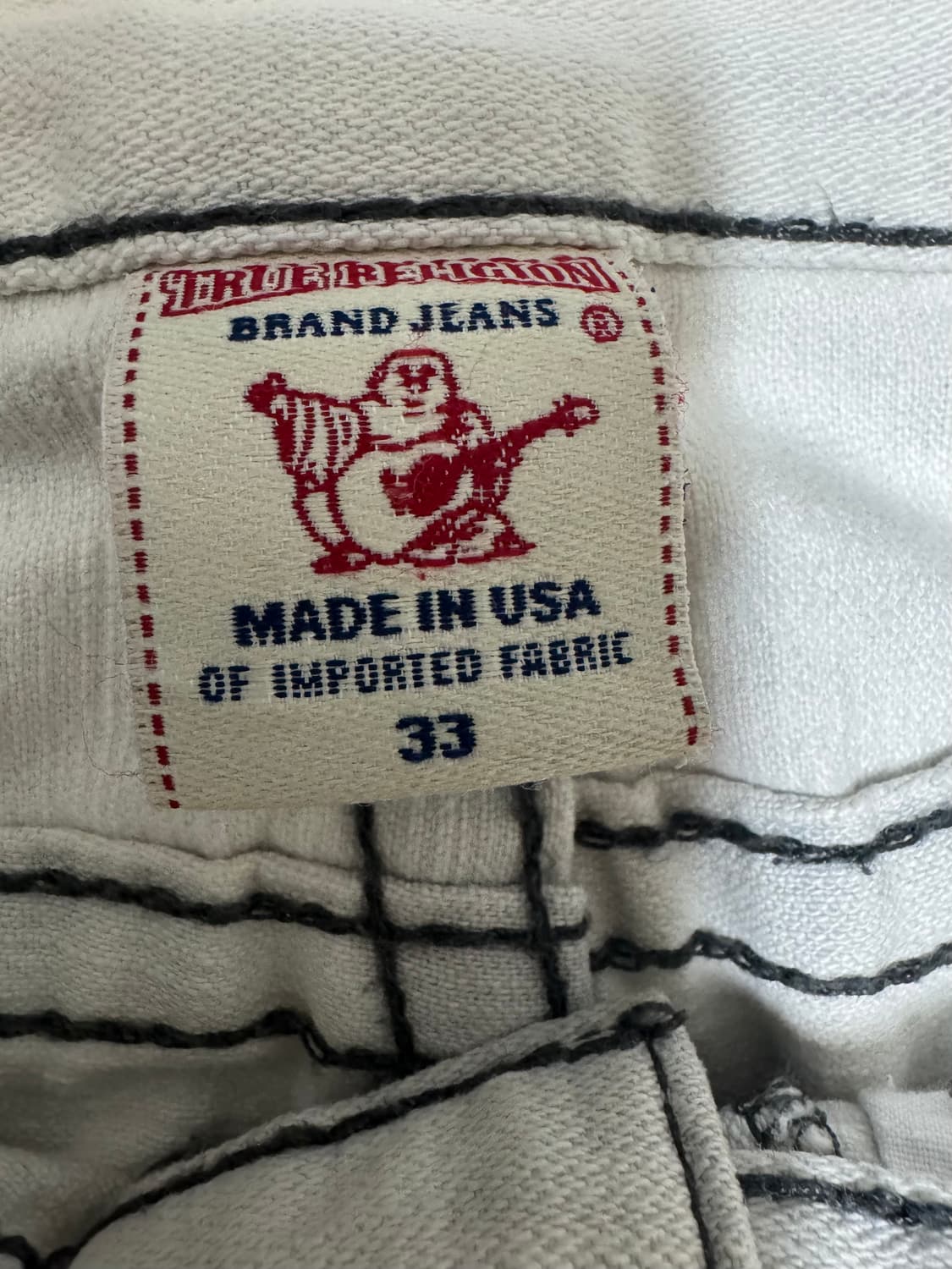 트루릴리전 플레어 화이트 부츠컷 데님팬츠 상품이미지6