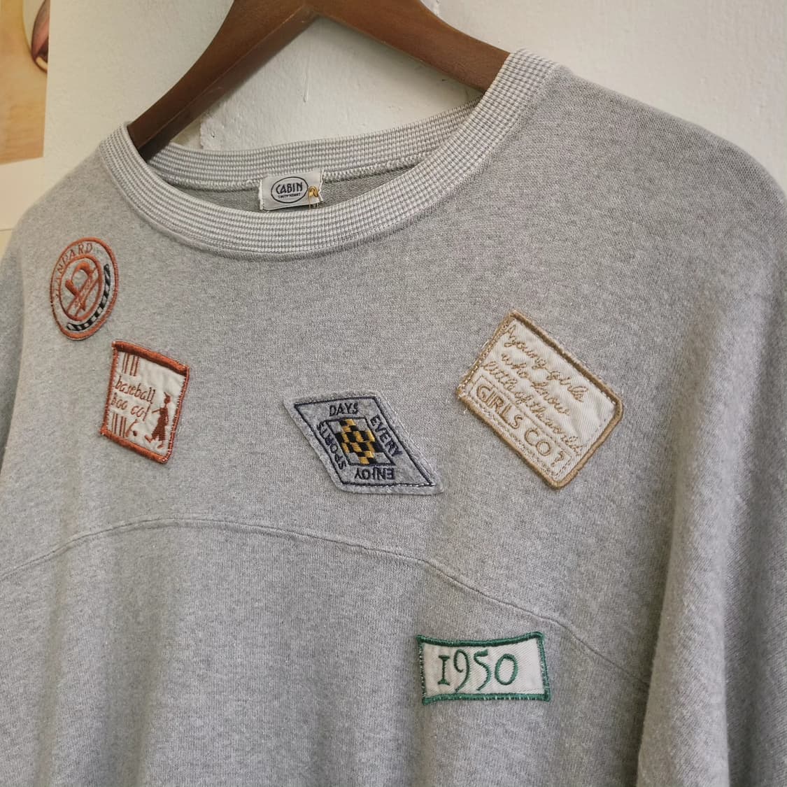 Cabin 와펜 패치 맨투맨(made in Japan) 상품이미지3