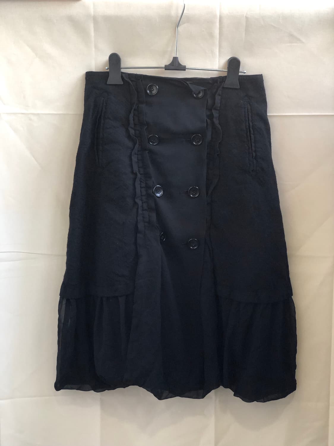꼼데가르송 트리콧 더블 버튼 스커트 상품이미지1