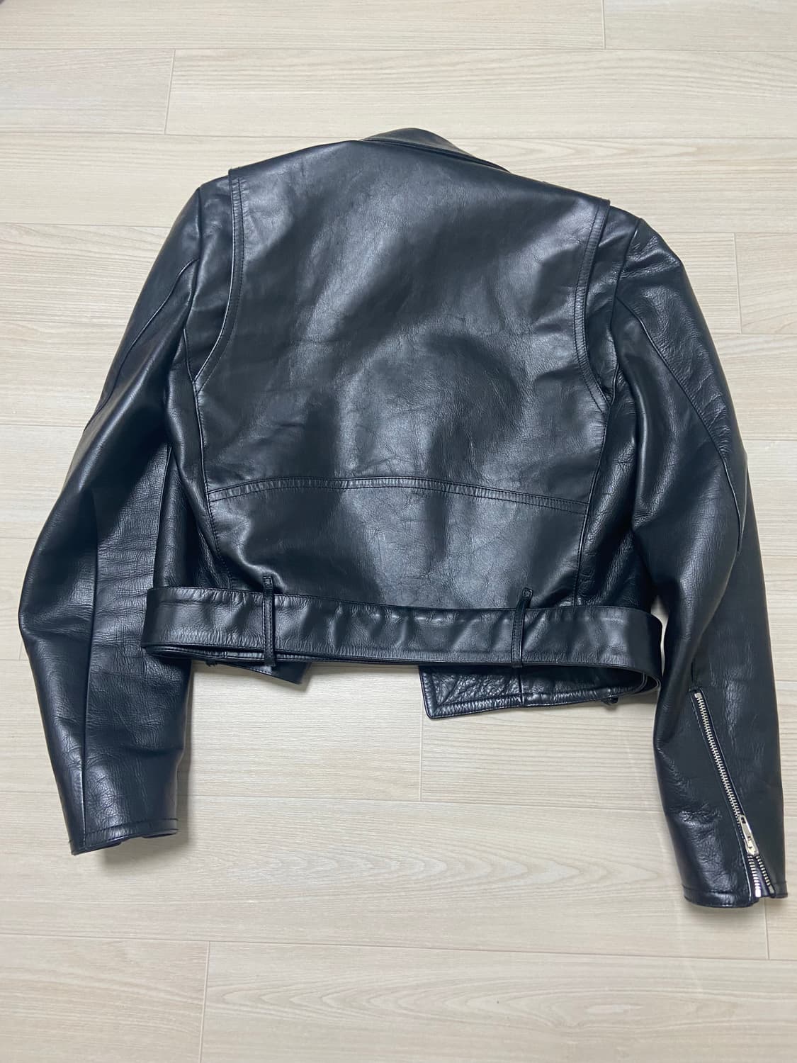 48 발렌시아가 fw16 크롭 레더 가죽 라이더 자켓 상품이미지2