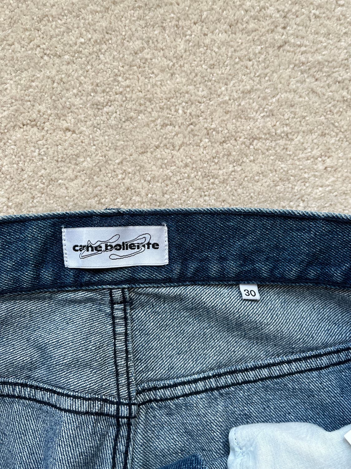 까르네 볼렌테 레빗 자수 스트레이트 데님 (30-31) 상품이미지6