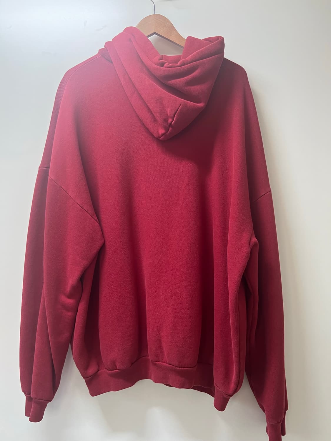 발렌시아가 월계수 BB 로고 후디 레드 M사이즈 상품이미지4