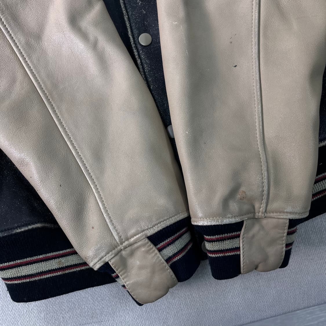 100 아비렉스 오리지널 빈티지 레더 바시티 자켓 상품이미지6
