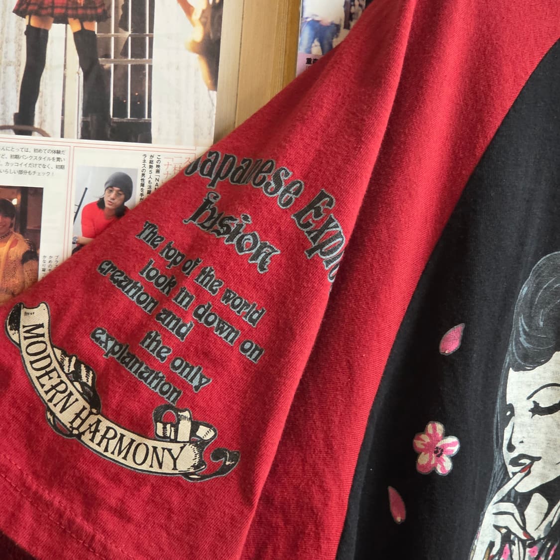 JPN 타투걸 프린팅 오리엔탈 나그랑 반팔 상품이미지6