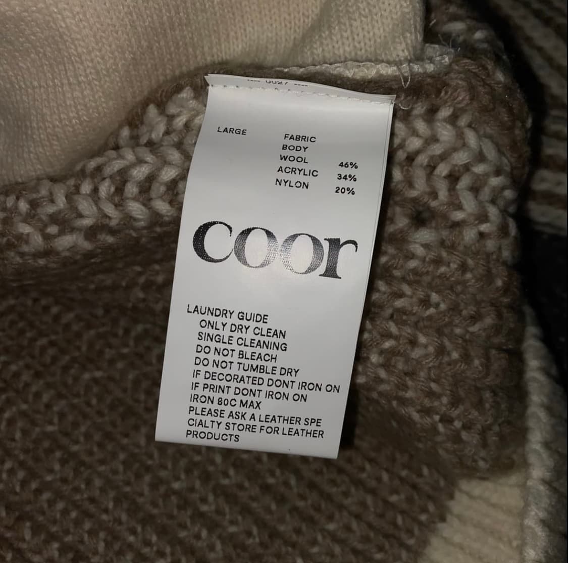 쿠어 투톤 숄 카라 집업 가디건 (아이보리) 상품이미지4