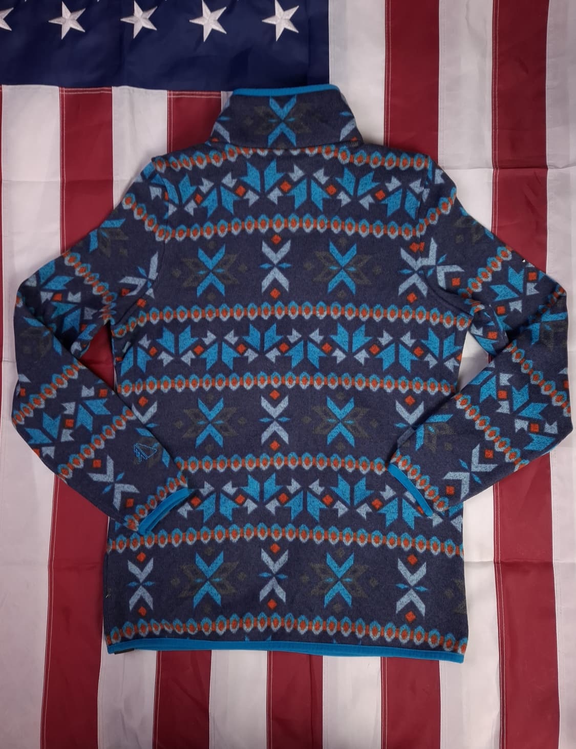 특A 오리지날 일본판 엘엘빈 우먼 노르딕 패턴 스냅 후리스 상품이미지7