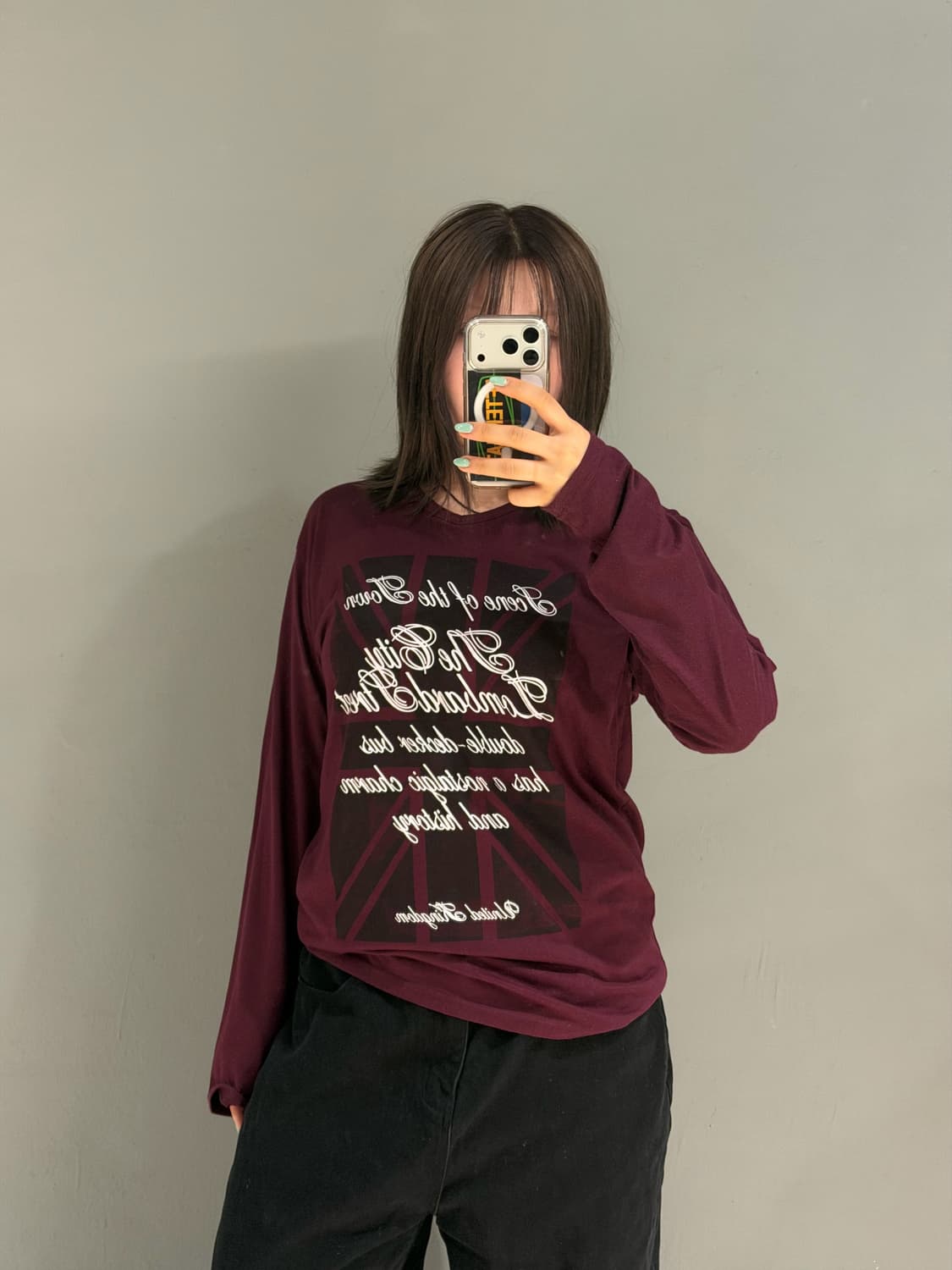 Uk printing & lettering long sleeve 상품이미지3