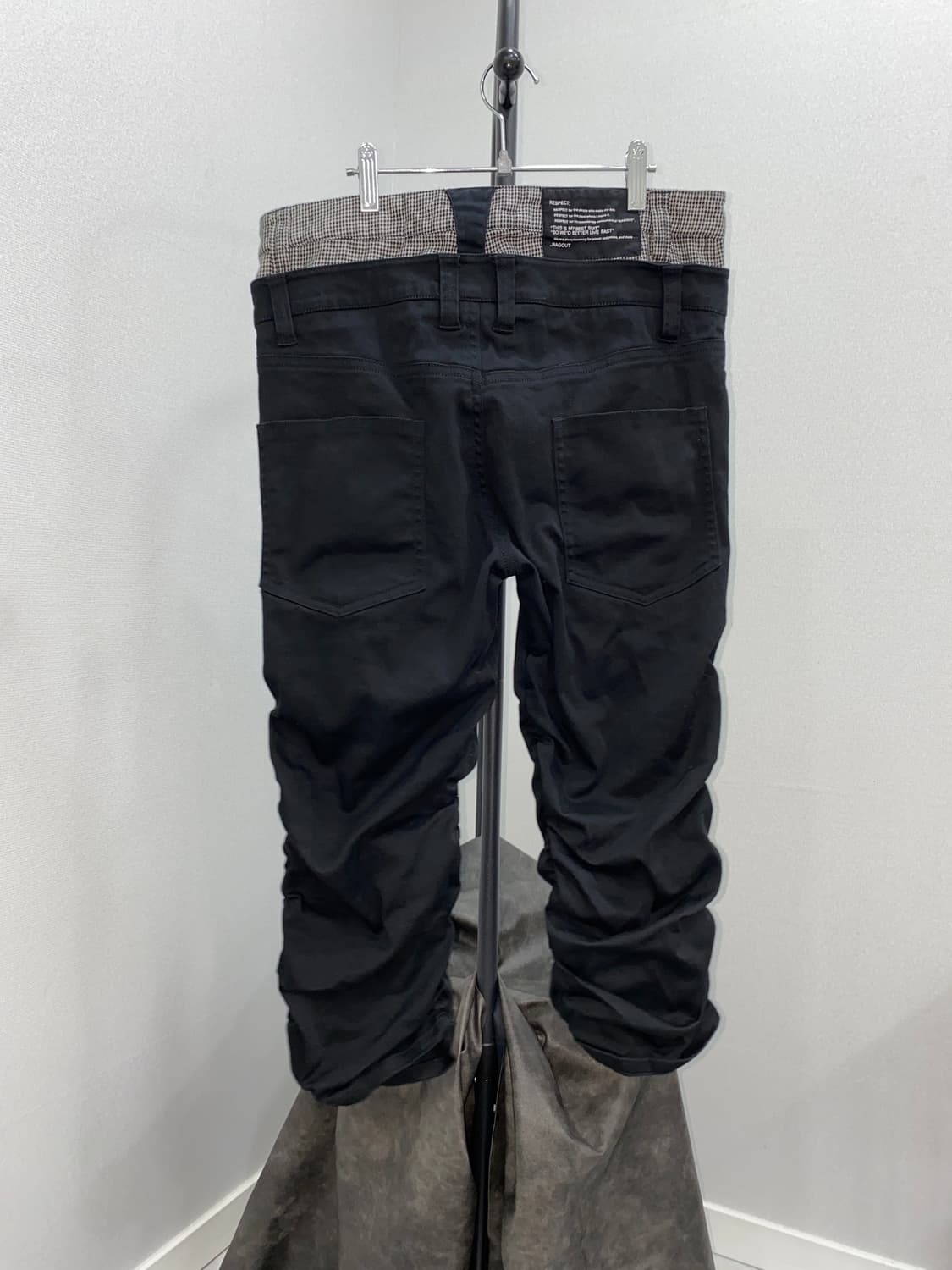 Check Sagging Shirring Pants 상품이미지5