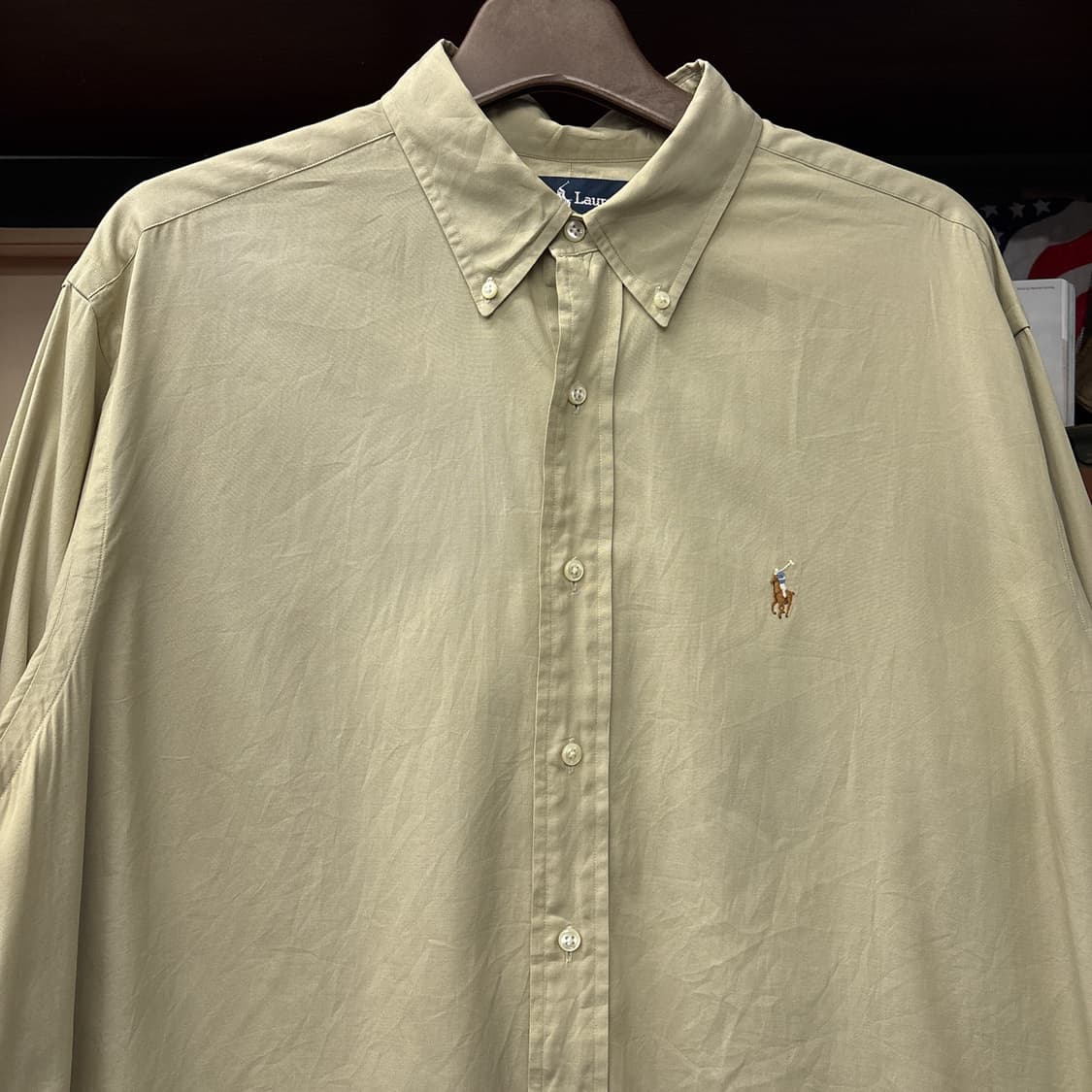90s 폴로 랄프로렌 야머스핏 핀포인트 옥스포드 버튼다운셔츠 N1280 상품이미지3