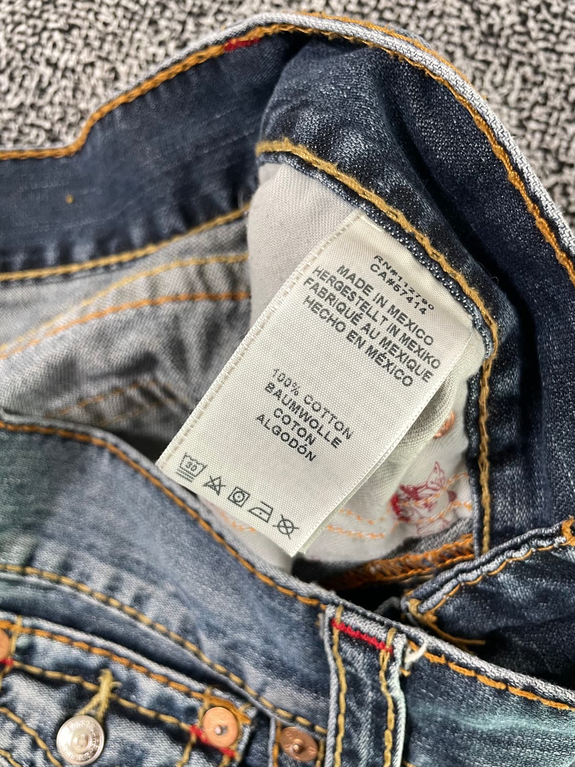 빈티지9. 트루릴리젼 레인보우 조이 로우라이즈 데님 팬츠 청바지 Y2K 상품이미지4