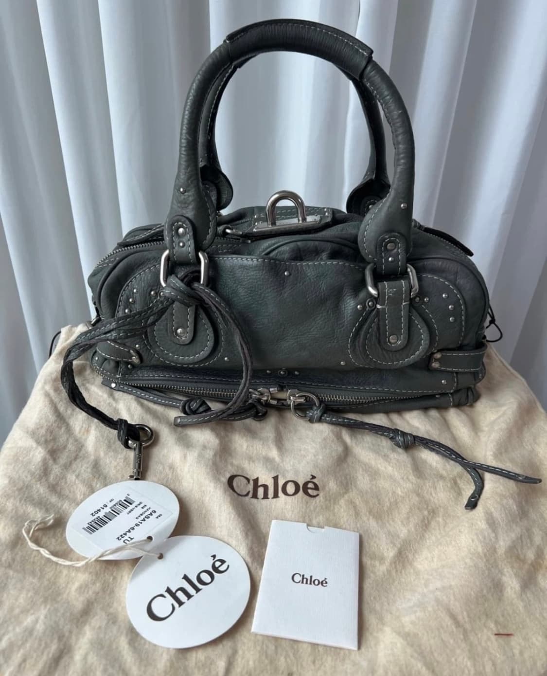 Chloe 빈티지 패딩턴백 (그레이) 상품이미지1