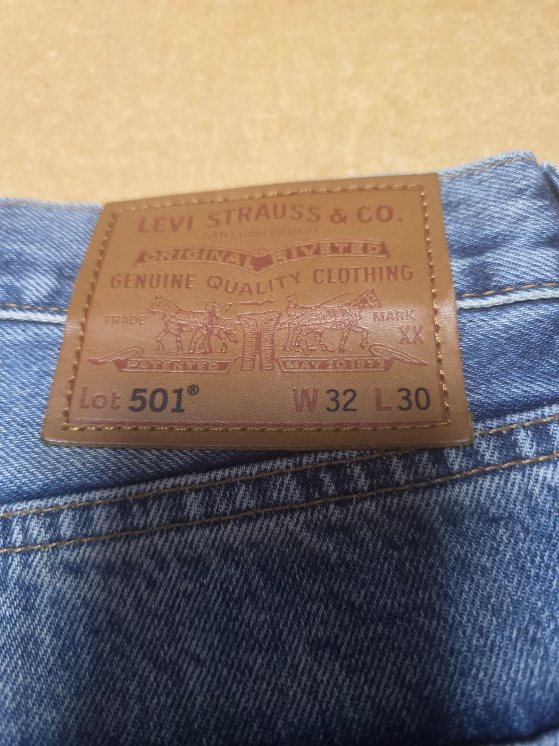 리바이스 501 터콰이즈 터키석 리벳 셀비지 데님 [32 x 30] 상품이미지2