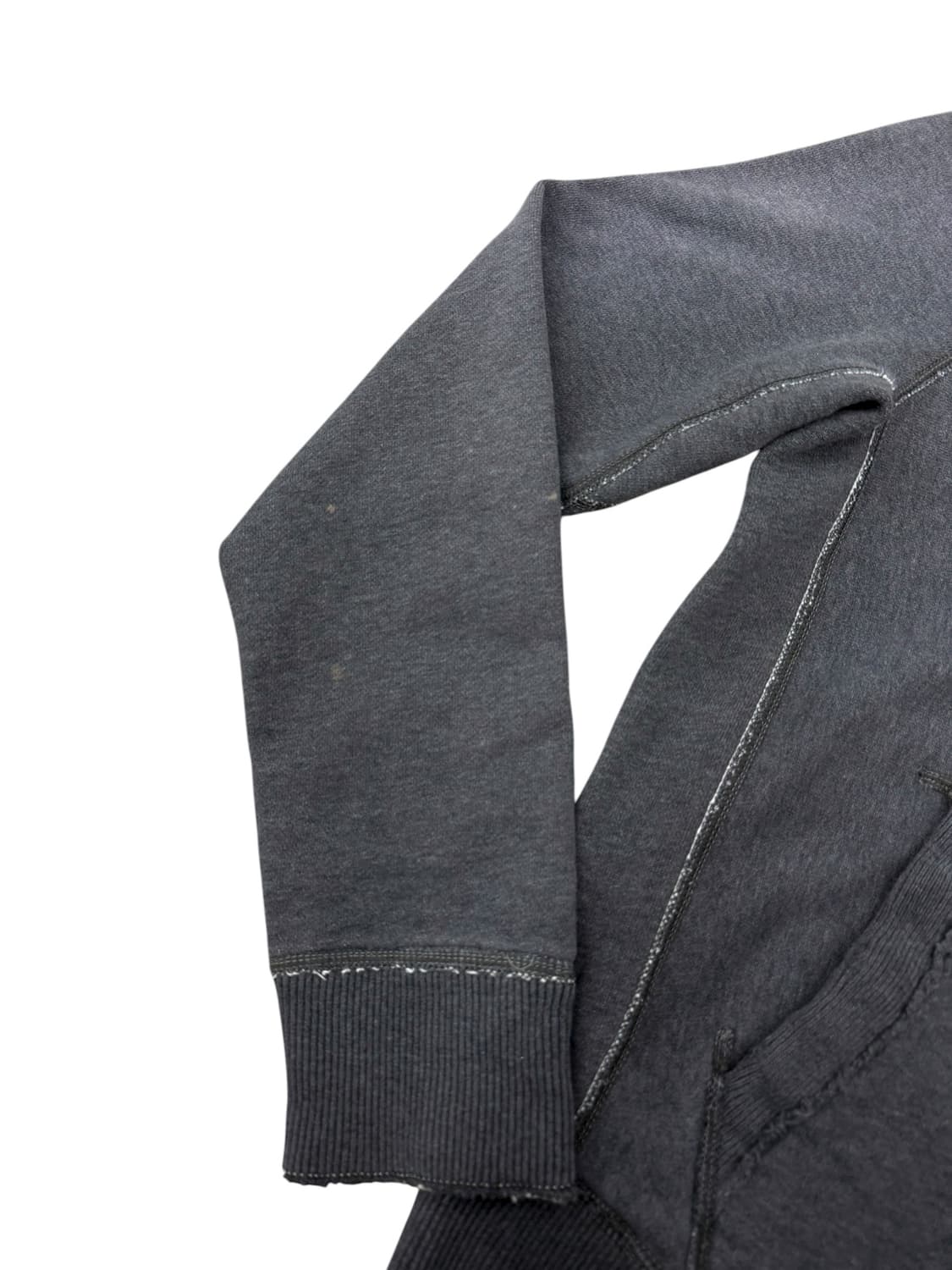 아베크롬비 머슬핏 워시드데님 차콜 블루 반집업 긴팔티 상품이미지8
