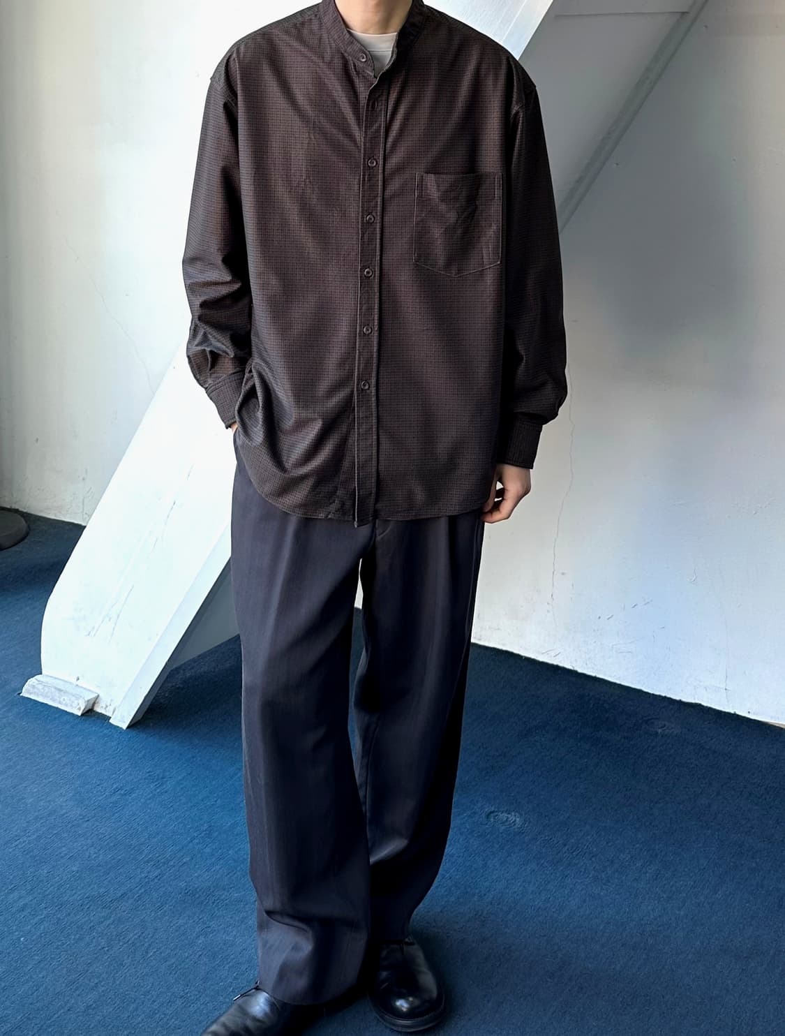 Design pattern stand collar shirt 상품이미지9