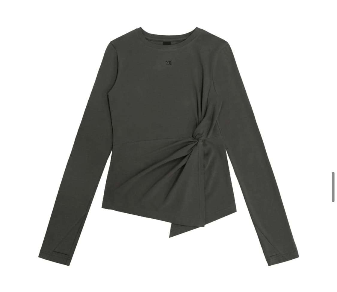 Twist Detail Long Sleeve [ Charcoal ] 상품이미지1