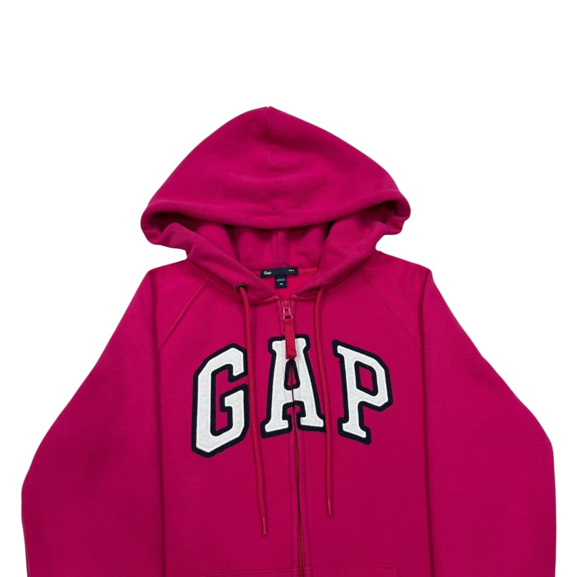 GAP 빈티지 스펠로고 딱붙핏 Y2K 기모 후드집업 자켓 핑크 XS 상품이미지2