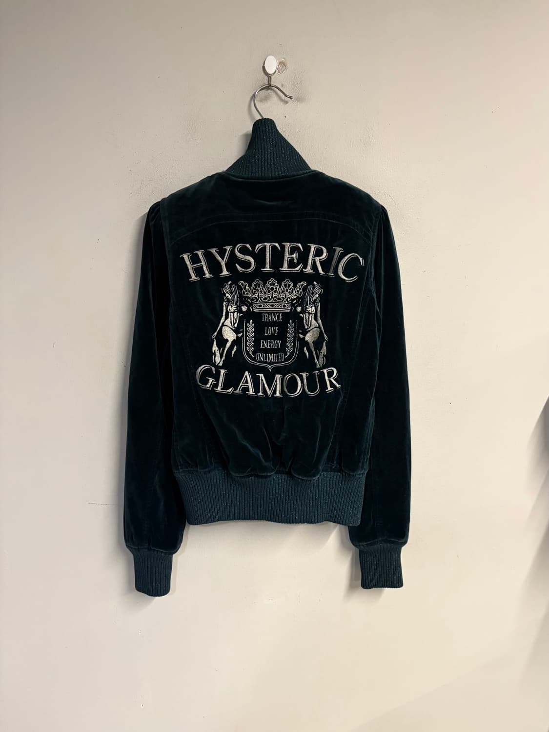 HYSTERIC GLAMOUR velvet jacket green 상품이미지1