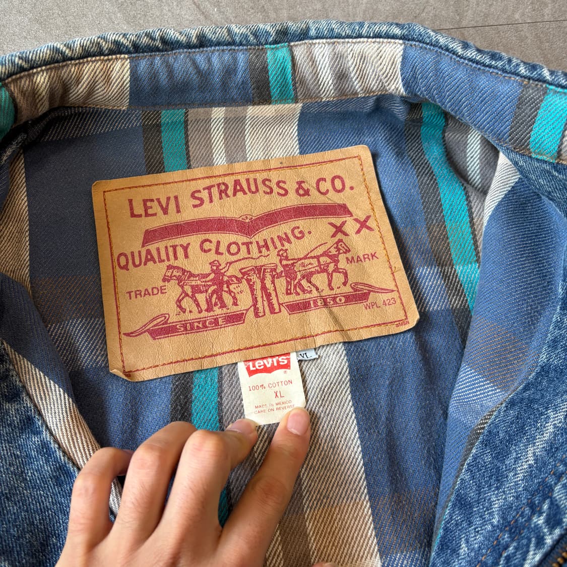 90s 90년대 리바이스 데님 봄버 자켓 청자켓 상품이미지5