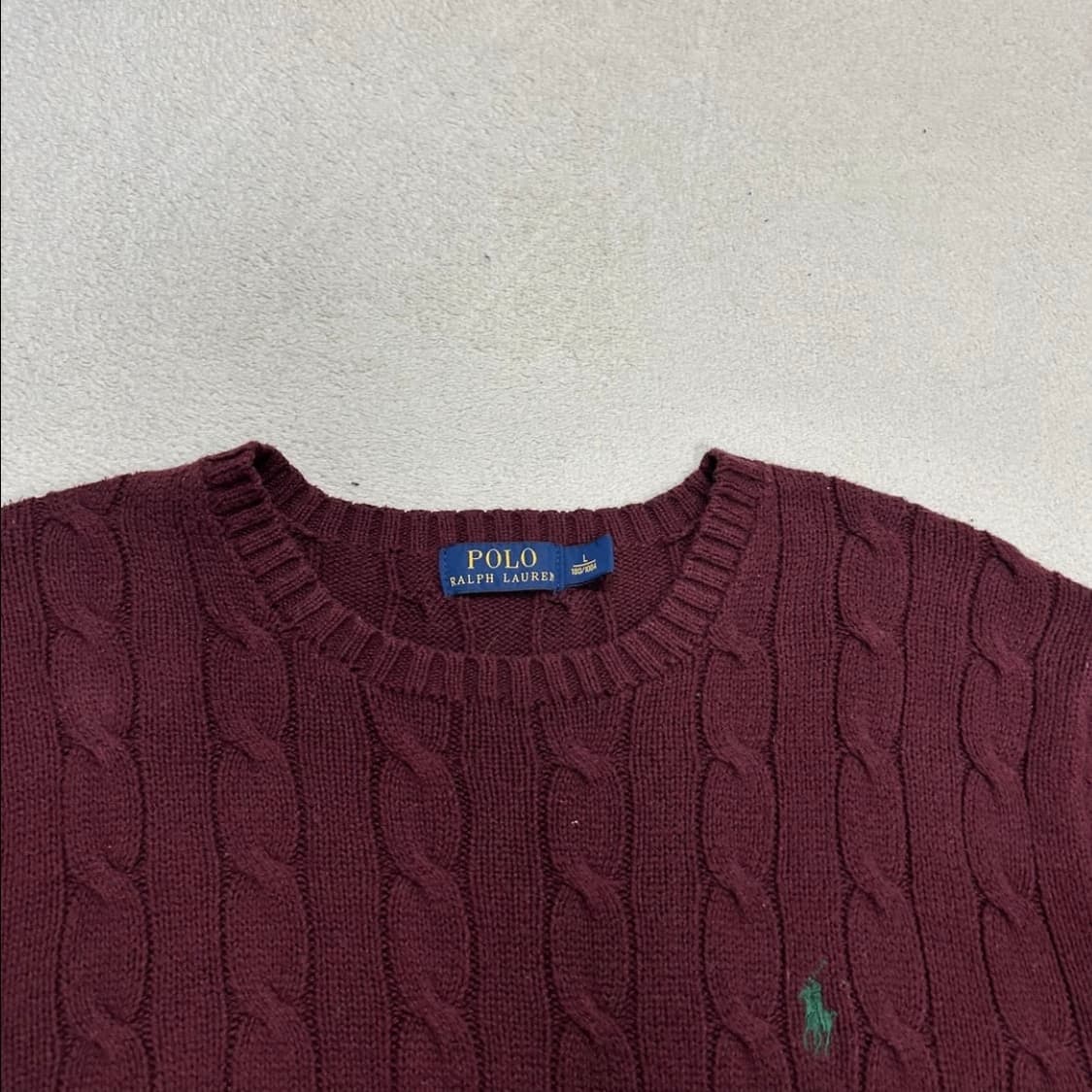 Polo Burgundy Cable Knit 상품이미지6