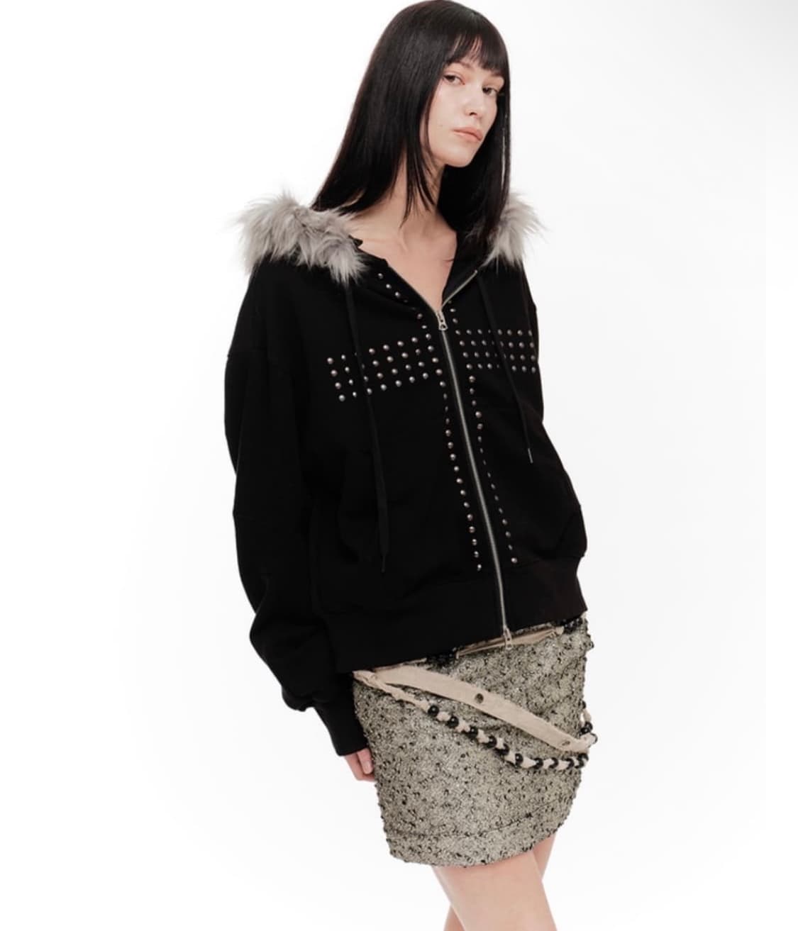 새상품)2000아카이브 후드집업(퍼탈부착 상품이미지1