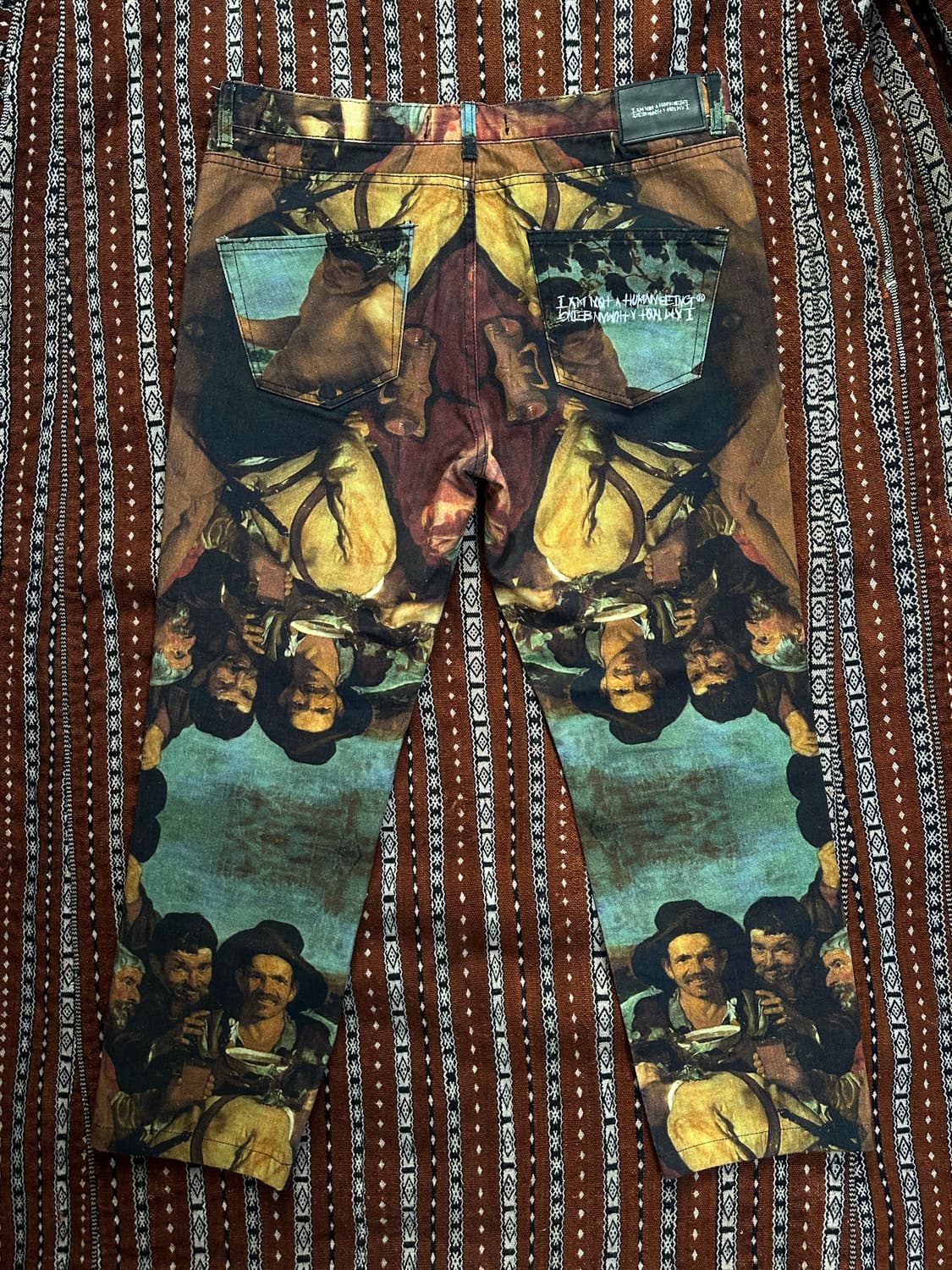 I AM NOT A HUMAN BEING 프린트 데님 32 상품이미지3