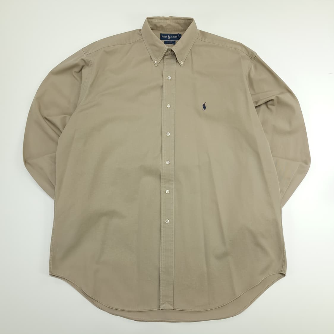 CN762 L 폴로 랄프로렌 베이지 긴팔 셔츠 남방 상품이미지1