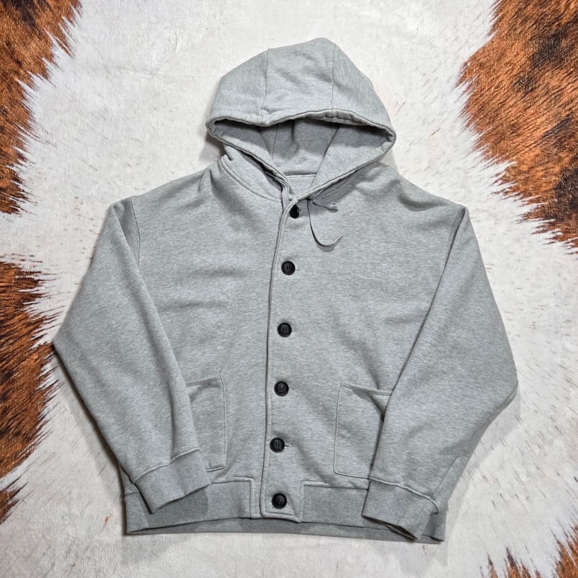 후브스 헤비 코튼 단추 후드집업 상품이미지1