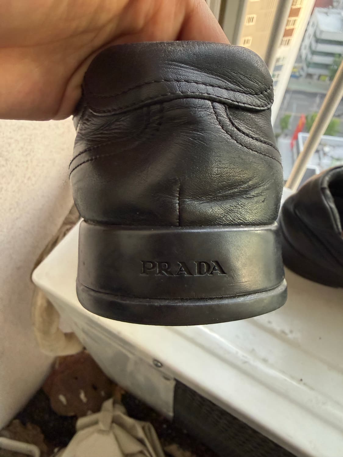 프라다 (프라다스포츠) 레더 컵솔 스니커즈 상품이미지4