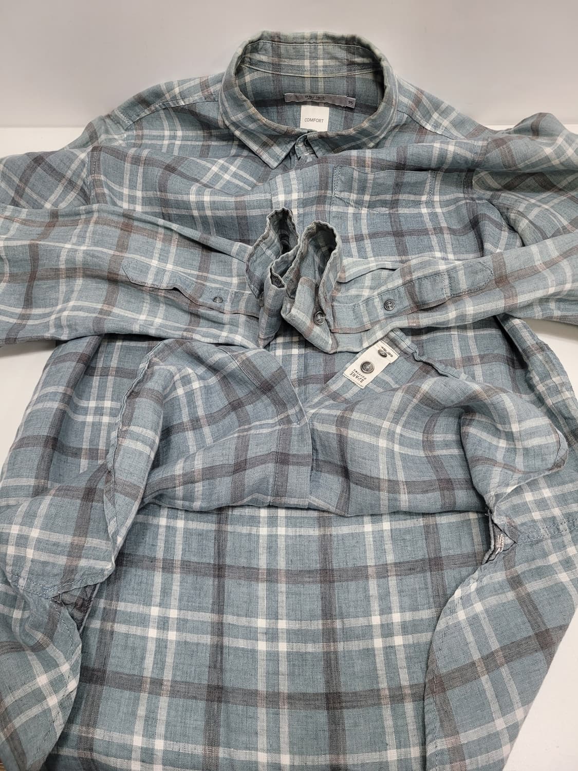 Series 시리즈 컴포트 피그먼트 린넨 체크 셔츠 / 남 95 BUX
 상품이미지6