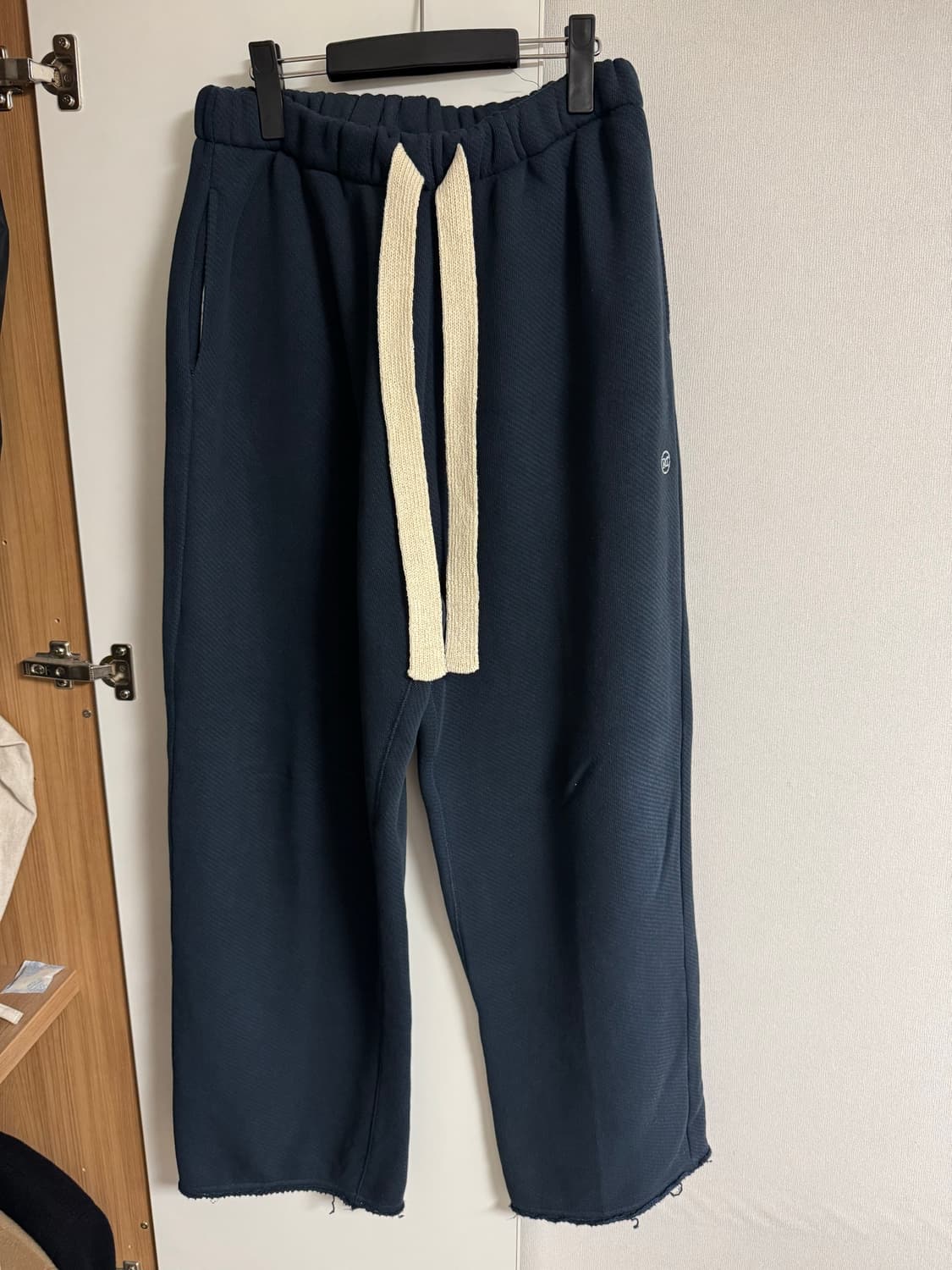 Recto 렉토 네이비 와이드 스웻팬츠 상품이미지1