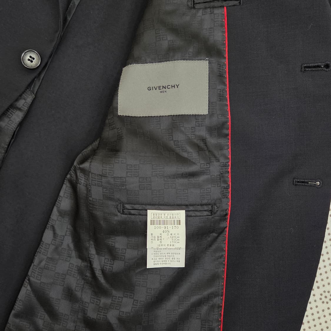 Givenchy 지방시 울 블랙 수트 셋업 상품이미지4