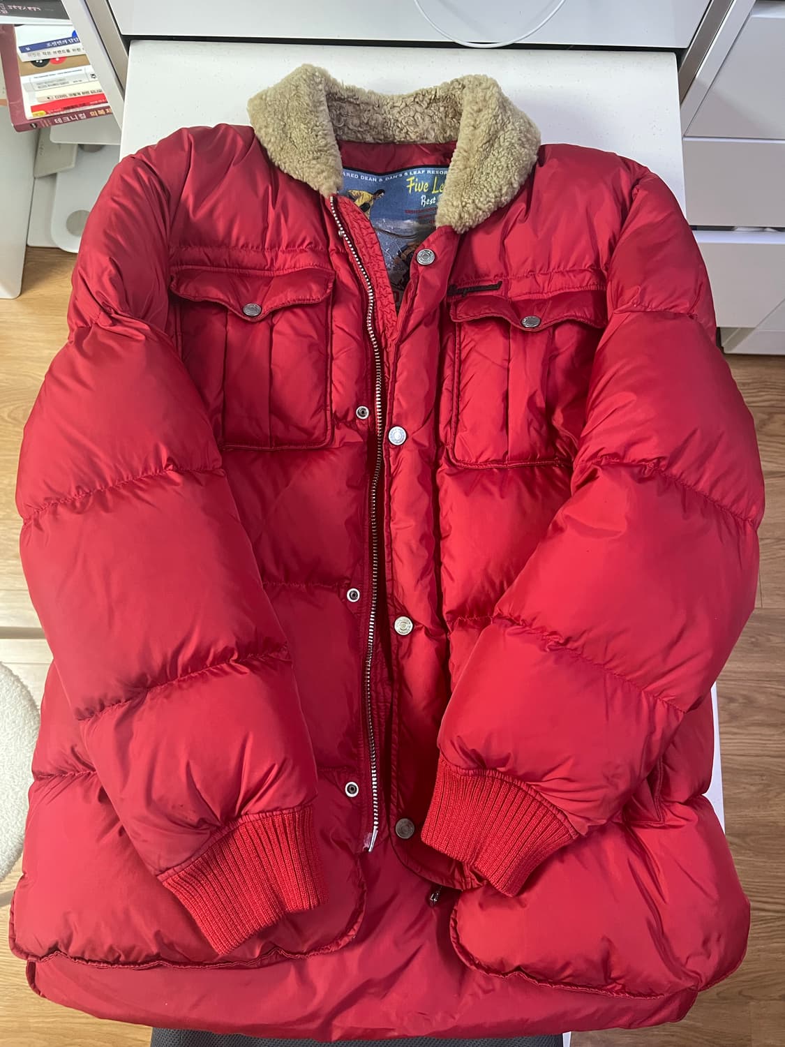 정품 디스퀘어드2 레드 덕다운 패딩 100-105 상품이미지1