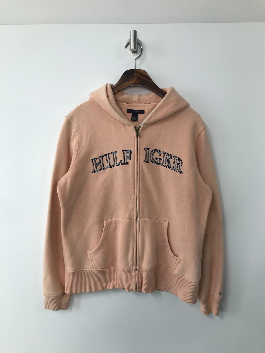 타미힐피거 자수로고 스킨톤 후드집업 상품이미지2