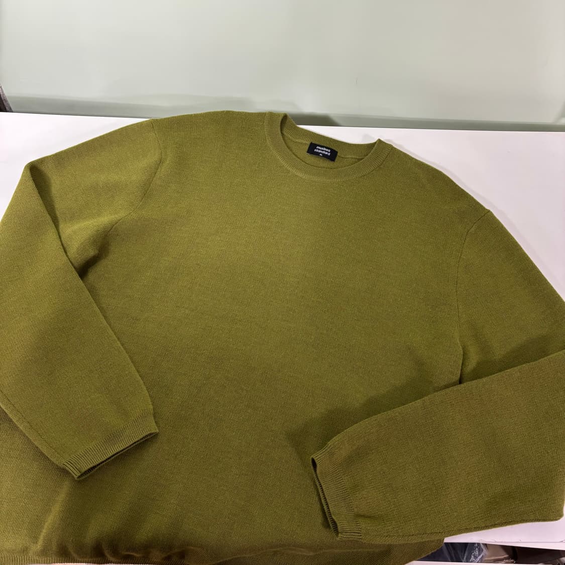 XL 무신사스탠다드 무탠다드 카키 울 니트 상품이미지1