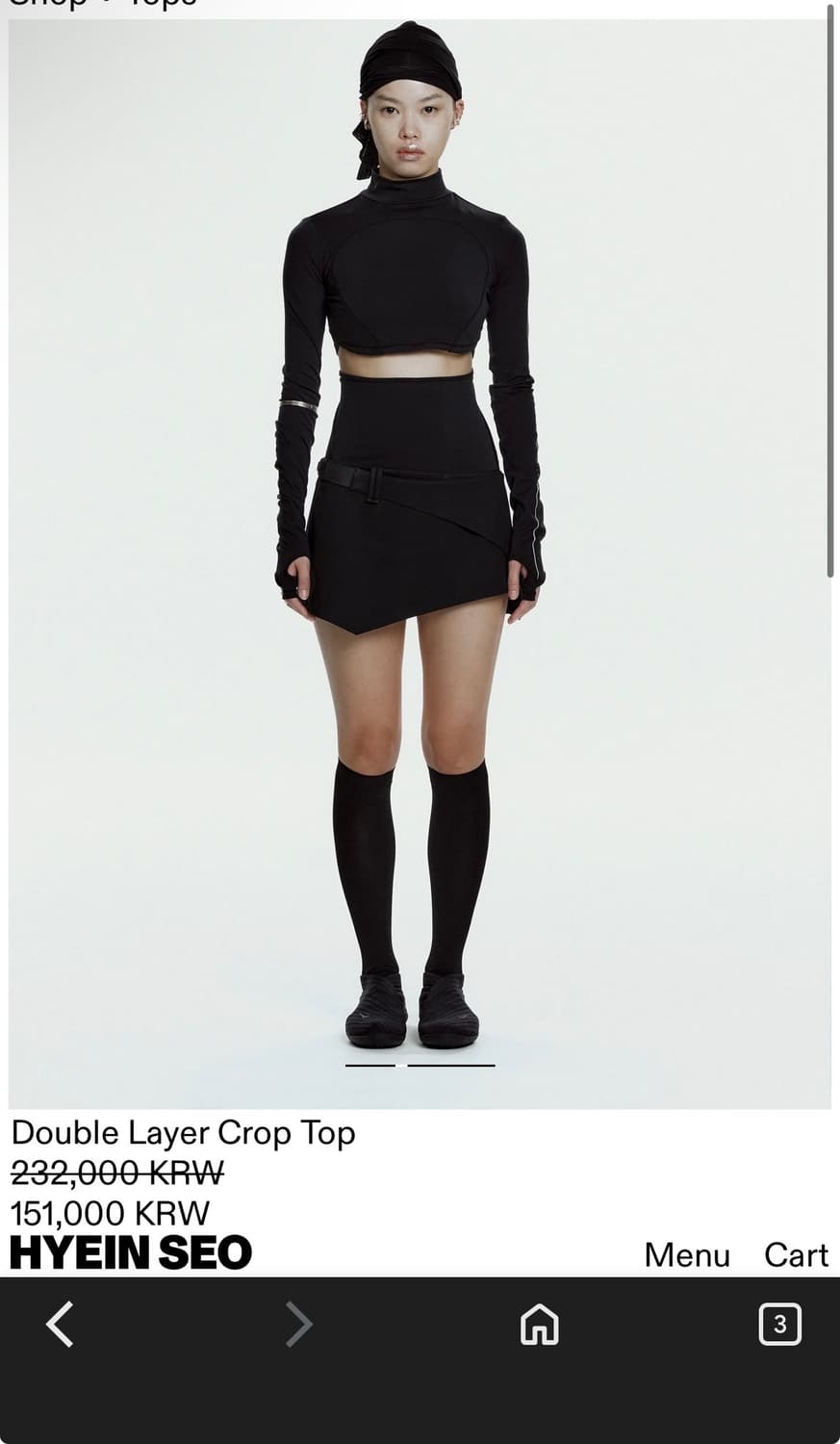 혜인서 Hyeinseo double layer crop top 상품이미지1