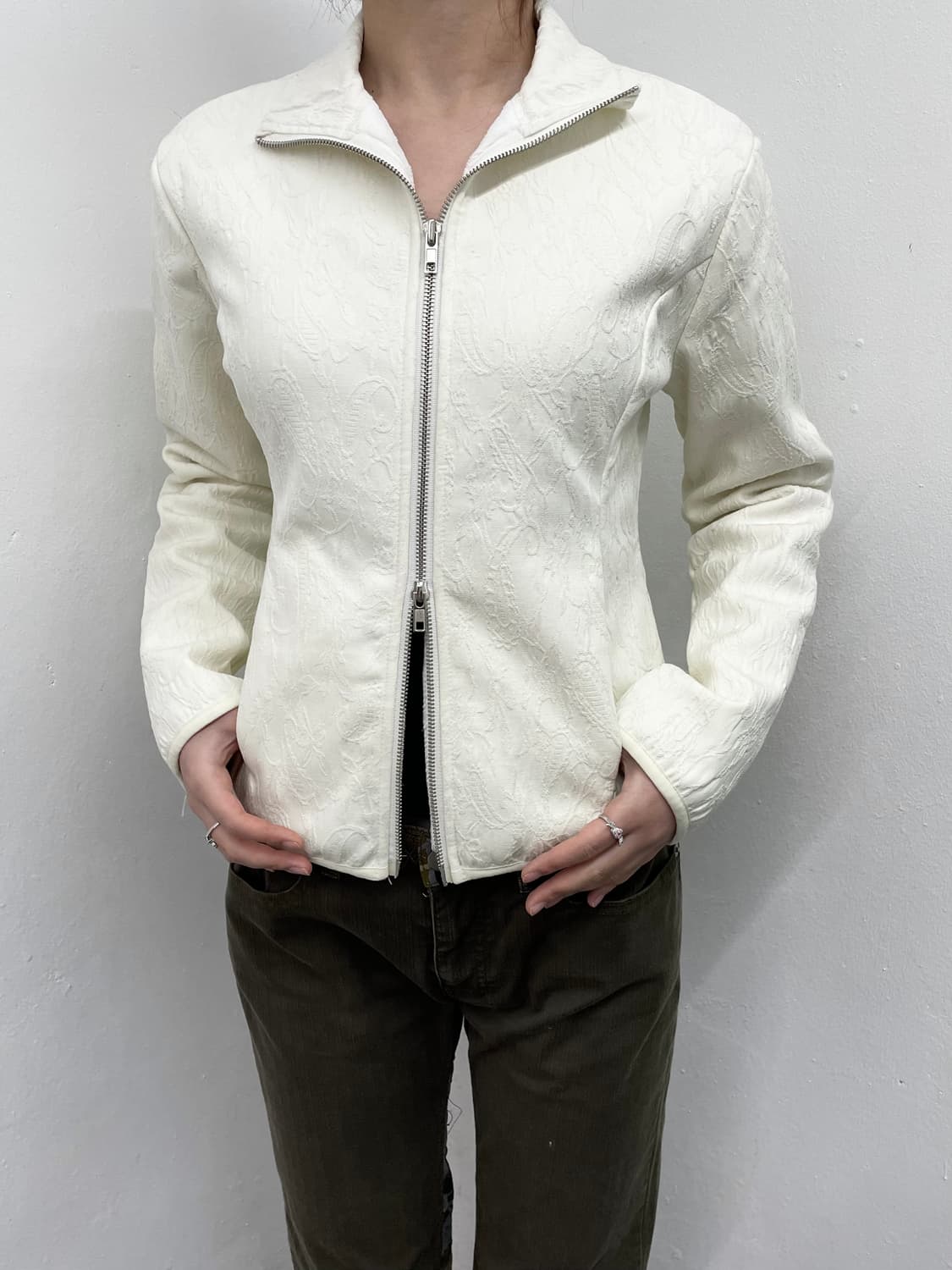 wsc아카이브 자카드 자수 투웨이 자켓 상품이미지2