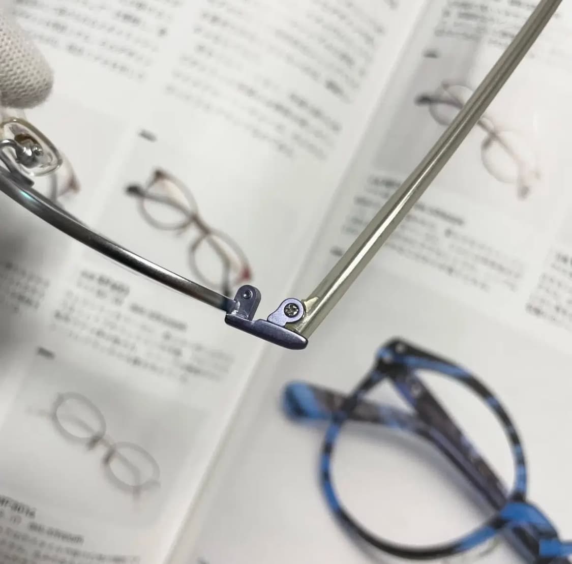 TAKERU 타케루 오벌형 콤비 티타늄 퍼플 일본 안경 상품이미지5