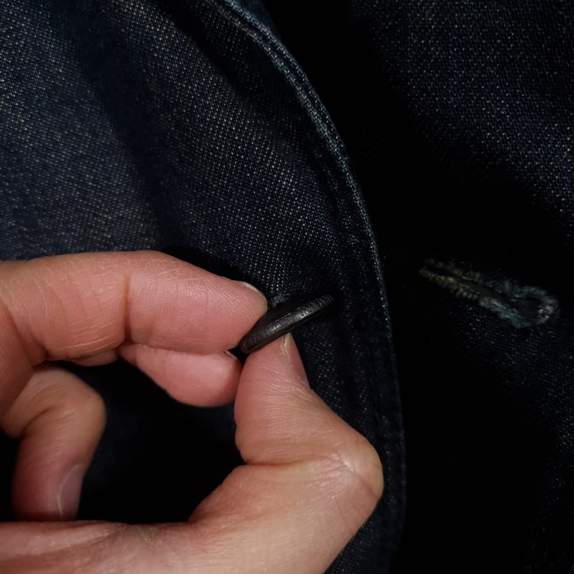 XL) 아르마니 익스체인지 테일러드 포켓 데님 블레이저 자켓 인디고 상품이미지6