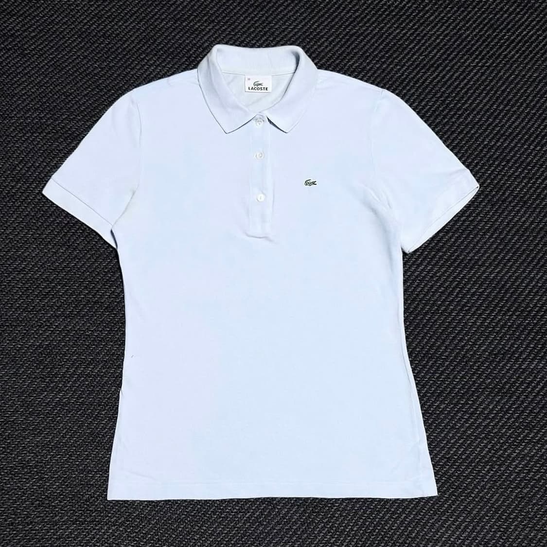 [M] Lacoste 라코스테 우먼즈 하늘색 코튼 반팔 카라티 상품이미지1