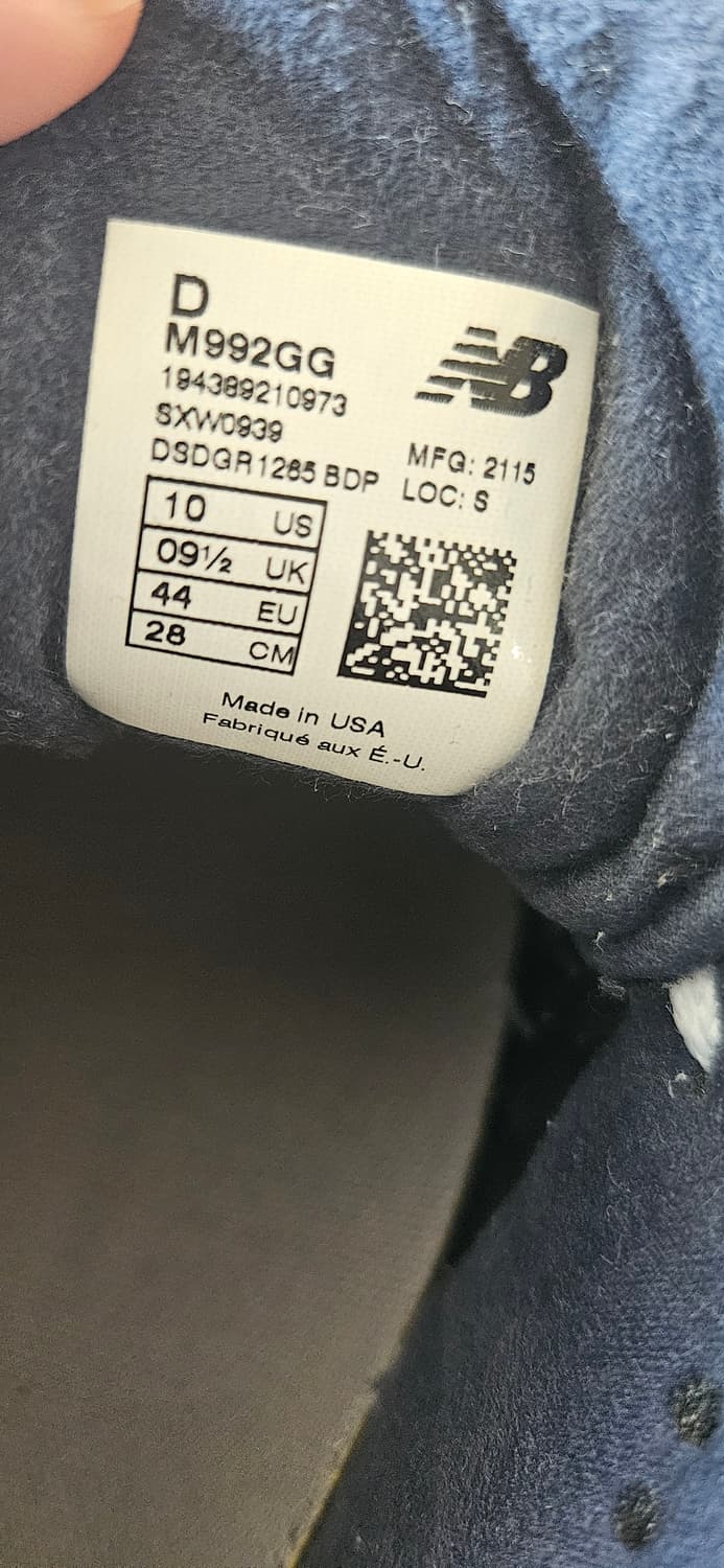 뉴발란스 992 네이비 280 상품이미지8