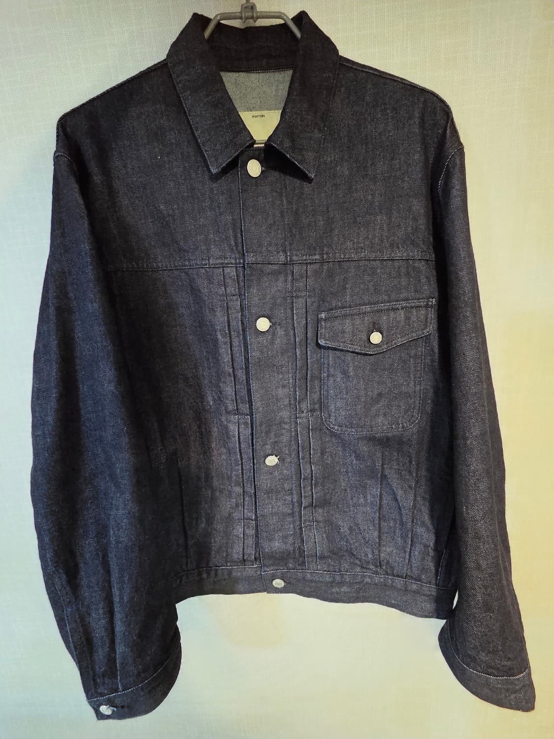포터리 오가닉 코튼 데님 트러커 자켓 타입1 2사이즈 상품이미지1