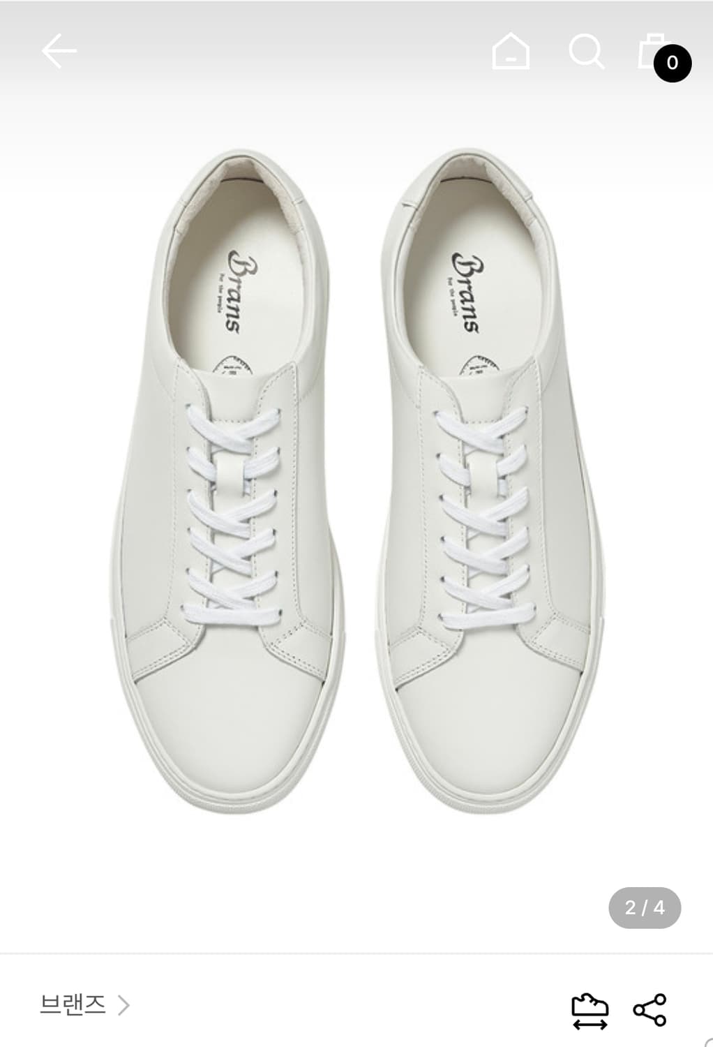 285 ) 브랜즈 Brans 이태리 가죽 스니커즈 상품이미지8