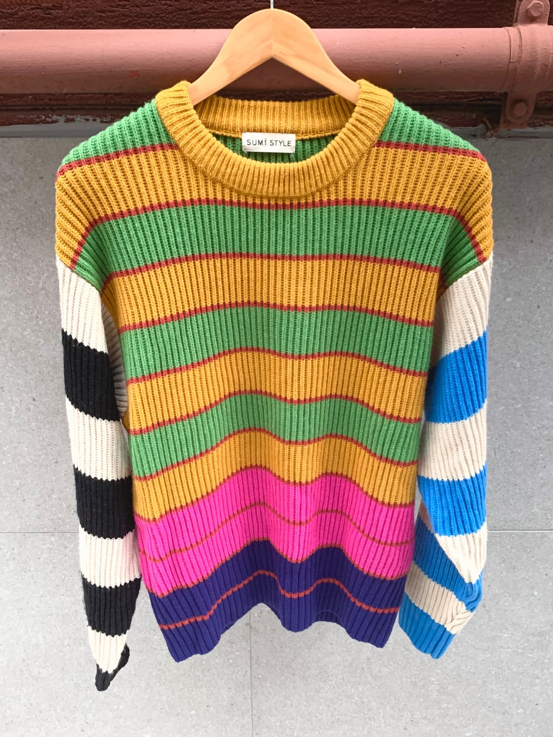멀티 컬러 스트라이프 니트 상품이미지5